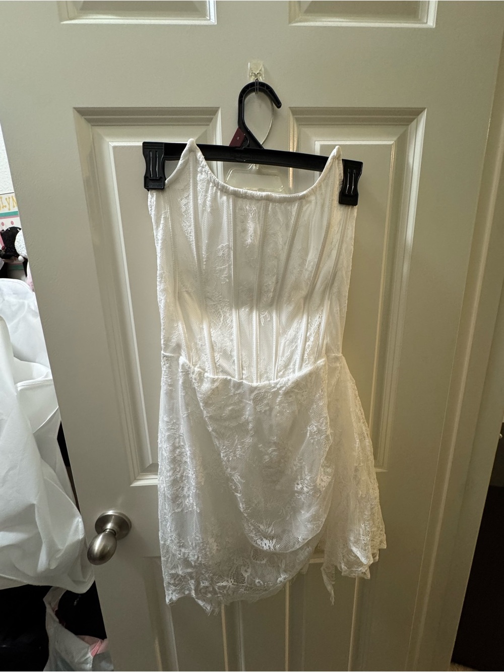 Fashion Nova White Satin Dress